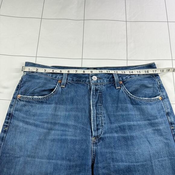 Citizens of Humanity Jeans Womens 31 Blue Flavie Trouser Button Fly Distressed - Picture 11 of 16